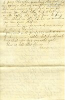Handwritten 2 page letter from Marcia Bruner to Lawrence Bruner, "I did not go to church today..."