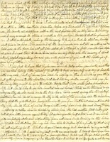 Handwritten 2 page letter from Lawrence Bruner to Marcia Bruner, "I have just received your letter that wtas written on August 1st..."