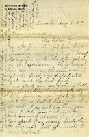 Handwritten 11 page letter from Marcia Bruner to Lawrence Bruner, "The letter you wrote June 27 got here…"