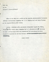 Original title "diplomat", Keever's title "U.S. Argues to Seat Viet Cong at Paris Peace Talks; Saigon Government Refuses to Attend", Article draft about disagreements regarding the Paris Peace Talks, for the Christian Science Monitor, page 1-13