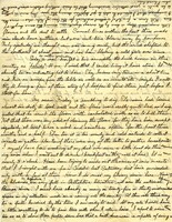 Handwritten 2 page letter from Lawrence Bruner to Marcia Bruner, "At to the present I have had no letter from home for about three weeks now..."