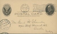Handwritten postcard from Robert H. Wolcott to Frank H. Shoemaker, "The executive committee of the N.O.U. must meet and make nominations yourself, myself, Dickinson, Condra(?)..."