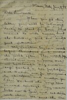 Handwritten 8 page letter from Amy Bruner to Lawrence Bruner, "When you get this letter you will be almost…"
