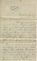 Handwritten 3 page letter from Marcia Bruner, "Well you see I have arrived here…"