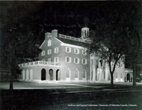 Original dormitory building prior to additions.