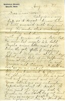 Handwritten 11 page letter from Marcia Bruner to Lawrence Bruner, "The letter you wrote June 27 got here…"