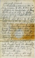Handwritten 8 page letter from Marcia Bruner to Lawrence Bruner, "I will try to write today with the children…"