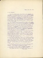 Typewritten letter, 1 page, from Frank H. Shoemaker to Robert H. Wolcott, "Have you noticed Leng's illustration of C. vulgaris var. obliquata? I was much surprised to note the distance between the tip of the humeral lunule and the middle band."
