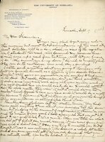 Handwritten letter, 2 pages, from Robert H. Wolcott to Frank H. Shoemaker, "I was very glad to get your note this morning but regret that I cannot come up, this week at least."