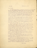 Typewritten letter, 1 page, from Frank H. Shoemaker to Robert H. Wolcott, "Miss Emily Wood, whom you may remember having met at our Omaha field day last year, telephoned Elizabeth last evening and inquired whether it was the intention of the Omaha members..."