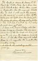 Handwritten 4 page letter from Lawrence Bruner to Marcia Bruner, "The past few days have been exceedingly hard ones one me..."