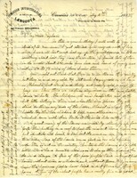Handwritten 2 page letter from Lawrence Bruner to Psyche, "As this is your birthday I will write to you..."
