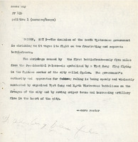 Original title: "politics", Keever's title: "Sniper Fire and Artillery Shellings into Saigon loses Elite's Support." Article draft about the presence of Vi?t C?ng forces five miles from the Presidential Palace in Saigon and the strain this has placed on the domestic political situation in South Vietnam. Written for the Christian Science Monitor
