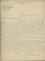 Handwritten letter, 1 page, from Robert H. Wolcott to Frank H. Shoemaker, "I have been trying to get a letter off of you ever since Friday, yours came today. Am very sorry you cannot be here as I hoped to have you at our house."