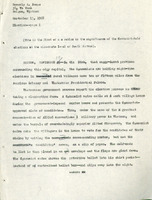 Original title: "Election", Keever's Title: "Communist Hold Secret, Night-Time Elections Miles from US Embasy", Article draft about Communist rival elections, for the Christian Science Monitor, page 1-8