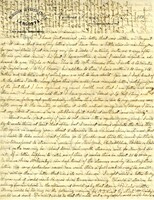 Handwritten 2 page letter from Lawrence Bruner to Marcia Bruner, "I have just received your letter that wtas written on August 1st..."
