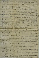 Handwritten 8 page letter from Amy Bruner to Lawrence Bruner, "When you get this letter you will be almost…"