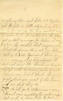 Handwritten 6 page letter from Marcia Bruner to Lawrence Bruner, "I will scratch you a few lines tonight for…"