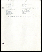 Frank H. Shoemaker typescript, 2 pages, list of birds seen from train, Lincoln, Omaha, Nebraska.