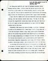 Frank H. Shoemaker typescript, 19 pages, noted on front page as "Have selected from my pocket day-dooks items pertaining to my leisure activities while on trips as private secretary to General Auditor of U.P.-S.P. and affiliates."
