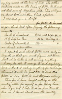 Handwritten 4 page letter from Lawrence Bruner to Marcia Bruner, "The past few days have been exceedingly hard ones one me..."