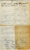 Handwritten 2 page letter from Helen Bruner to Lawrence Bruner, "There is a skunk in the barn…"