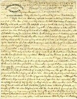 Handwritten 2 page letter from Lawrence Bruner to Marcia Bruner, "Today has been a great mail day for me. Five letters from home, i.e."