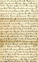 Handwritten 4 page letter from Lawrence Bruner to Psyche Bruner, "According to promise I now site down to write you a letter from a point nearly..."
