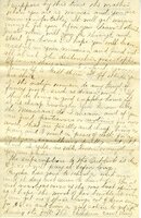 Handwritten 8 page letter from Marcia Bruner to Lawrence Bruner, "It seems harder every Sunday…"