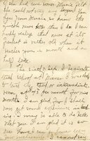 Handwritten 8 page letter from Amy Bruner to Lawrence Bruner, "Although you are so far away when I write…"