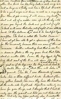 Handwritten 4 page letter from Lawrence Bruner to Psyche Bruner, "According to promise I now site down to write you a letter from a point nearly..."