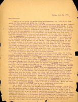 Typewritten letter, from Frank H. Shoemaker to I.S [Isador] Trostler, "I really do not think you deserve any consideration, but I will waive that  matter for the recent and write you a letter."