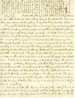 Handwritten 2 page letter from Lawrence Bruner to Marcia Bruner, "I did not write my usual letter on Sunday because I was rather tired and had nothing special to write about."