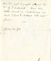 Edith Schwartz Clements handwritten letter