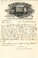 Handwritten 1 page letter from Lawrence Bruner to Marcia Bruner, "I arrived in the city this morning to find that the..."