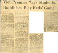Article published in the New York Herald Tribune about the recently elected "civilian" (actually puppet of military junta) Premier Tráº§n VÄƒn HÆ°Æ¡ng and his condemnation of protestors, page 2