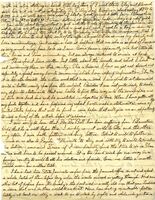Handwritten 2 page letter from Lawrence Bruner to Marcia Bruner, "Your letter written on the 17th of October reached me a couple days ago..."
