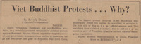 Article published in the New York Herald Tribune explaining the Buddhist protests, page 1 and 4