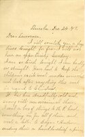 Handwritten 6 page letter from Marcia Bruner to Lawrence Bruner, "I will scratch you a few lines tonight for…"