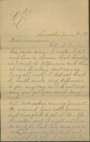 Handwritten 4 page letter from Marcia Bruner to Lawrence Bruner, "Well it has been two weeks since…"