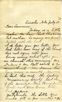 Handwritten 4 page letter from Marcia Bruner to Lawrence Bruner, "Today is a little cooler…"