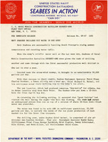 Original title: "Navy Seabees Drillers Hit Water in Hot Spot." Seabees news release 69-67 (69), which included a photograph of a new well at Chu Lai, Vietnam. The release is about the drilling of a well in Chu Lai when the military depleted of potable water there