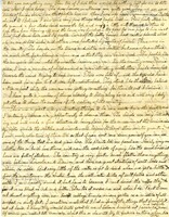 Handwritten 2 page letter from Lawrence Bruner to Psyche, "I first thought that I would write to Aunt Sela..."