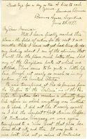 Handwritten 5 page letter from Lawrence Bruner to Marcia Bruner, "Well I have finally reached this place –– the field of action for the next 9 or 10 months."