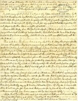 Handwritten 2 page letter from Lawrence Bruner to Marcia Bruner, "I have only just returned from Buenos Aires where I…"