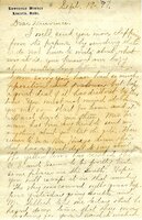 Handwritten 4 page letter from Marcia Bruner to Lawrence Bruner, "I will send you more clippings from the papers…"