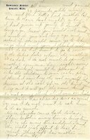 Handwritten 4 page letter from Marcia Bruner to Lawrence Bruner, "It was nearly three weeks the last time…"