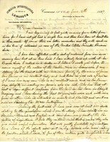 Handwritten 2 page letter from Lawrence Bruner to  Marcia Bruner, "I am beginning to feel quite anxious for a letter from home..."