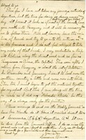 Handwritten 10 page letter from Lawrence Bruner to Marcia Bruner, "Since I am way off here 'measly 100 miles from nowhere'..."