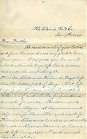 Handwritten 10 page letter from Lillie C. Bruner to Lawrence Bruner, "We read several of your letters sent from home…"